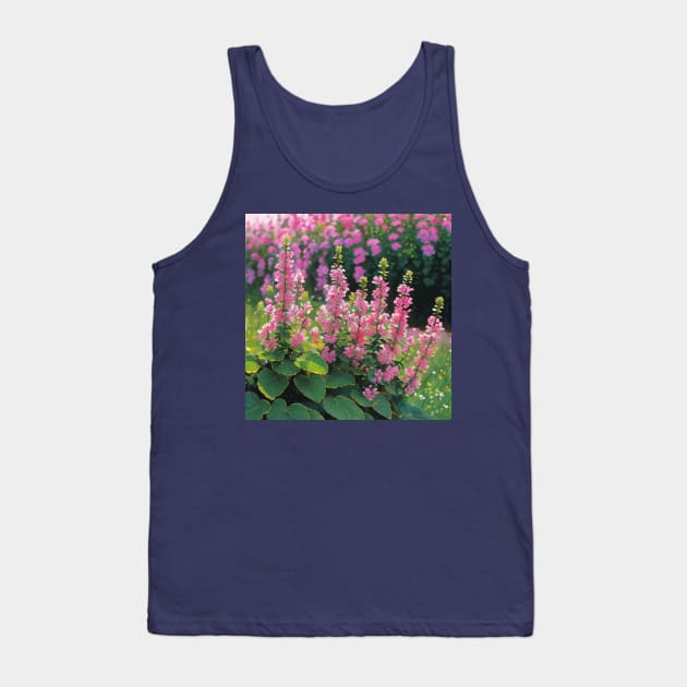 Closeup of Lovely Pink Alpine Flowers Tank Top by CursedContent